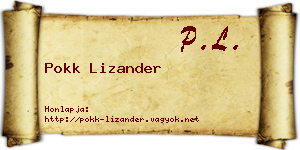 Pokk Lizander névjegykártya